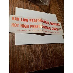 Vintage Mr Kennedys Rod Custom Auto Parts Race Car Mancave Sticker Auto Decal